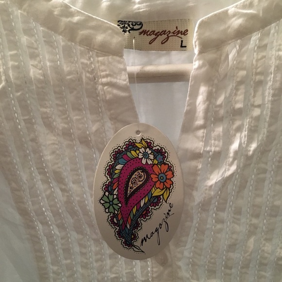 NWT ModCloth White Top - Picture 2 of 2